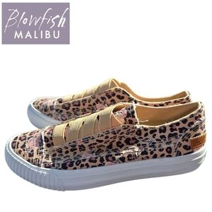 Blowfish Malibu Marley Leopard‎ Floral Slip-On Sneakers Sz 6.5 Casual Like New